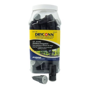 VOLT®DryConn黑色和灰色防水连接器(小型)|选择2pk, 12pk或100pk