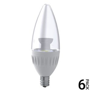 Volt®B114.9W LED Candelabra灯泡-6包 - 清除