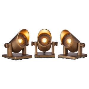 VOLT®迷你黄铜LED水下池塘灯(一组3个)照明。