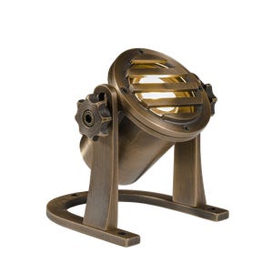 Volt®咸狗MR11黄铜水下灯，带有磨碎的眩光后卫。