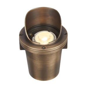 Volt®咸狗MR11屏蔽的黄铜级别的井井光线，用屏蔽的眩光护罩照亮，用于半方向照明。
